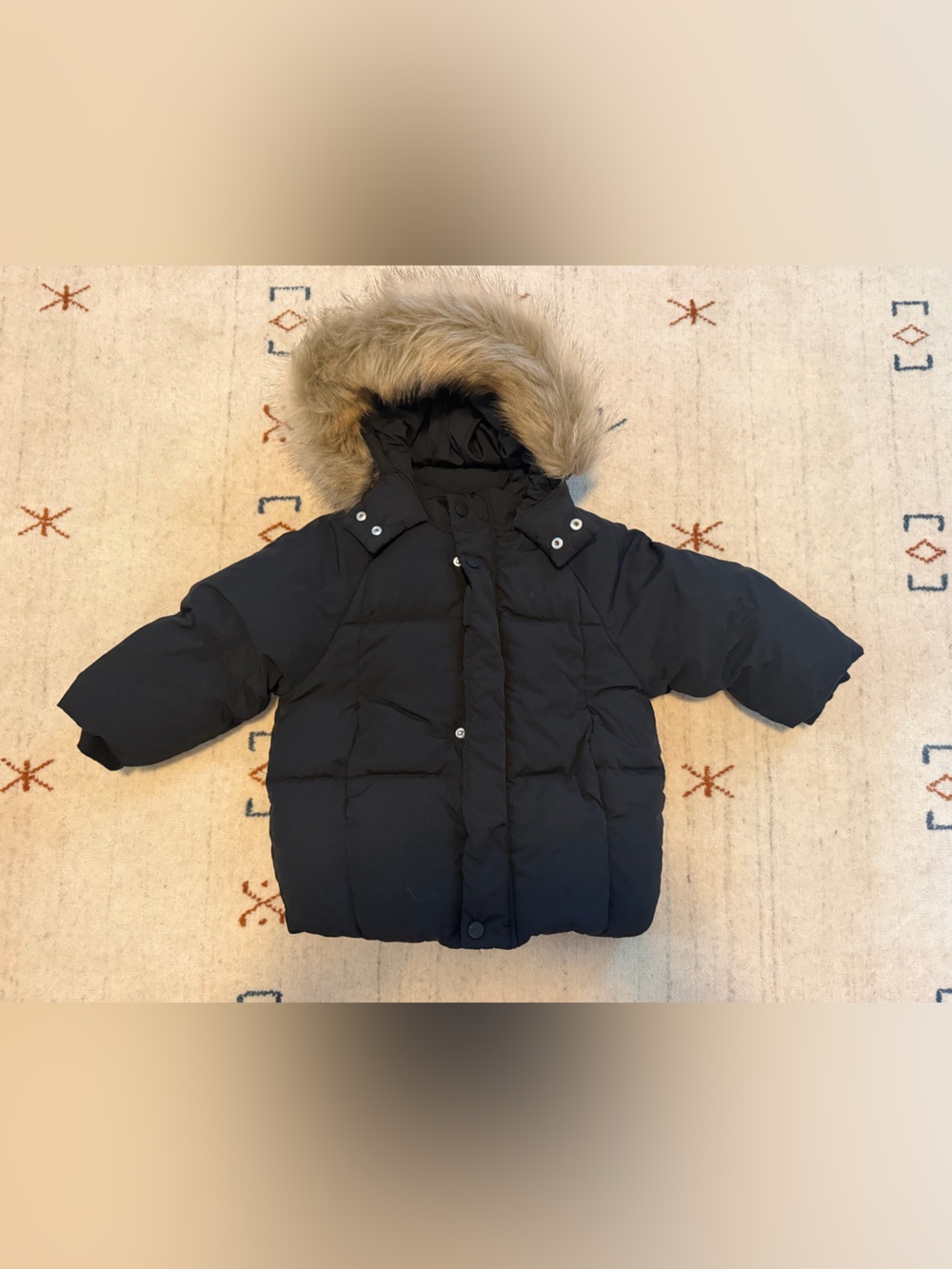 Zara Girls Hooded Down Puffer Coat, size 3